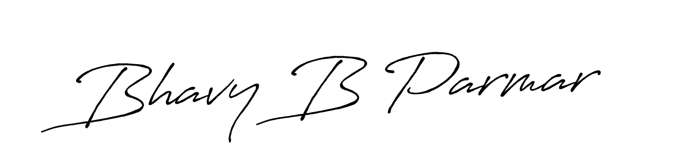 Design your own signature with our free online signature maker. With this signature software, you can create a handwritten (Antro_Vectra_Bolder) signature for name Bhavy B Parmar. Bhavy B Parmar signature style 7 images and pictures png