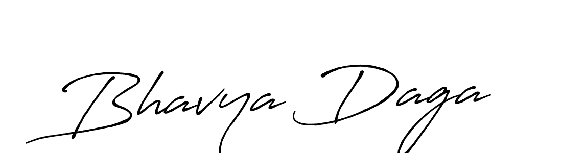 Make a beautiful signature design for name Bhavya Daga. With this signature (Antro_Vectra_Bolder) style, you can create a handwritten signature for free. Bhavya Daga signature style 7 images and pictures png