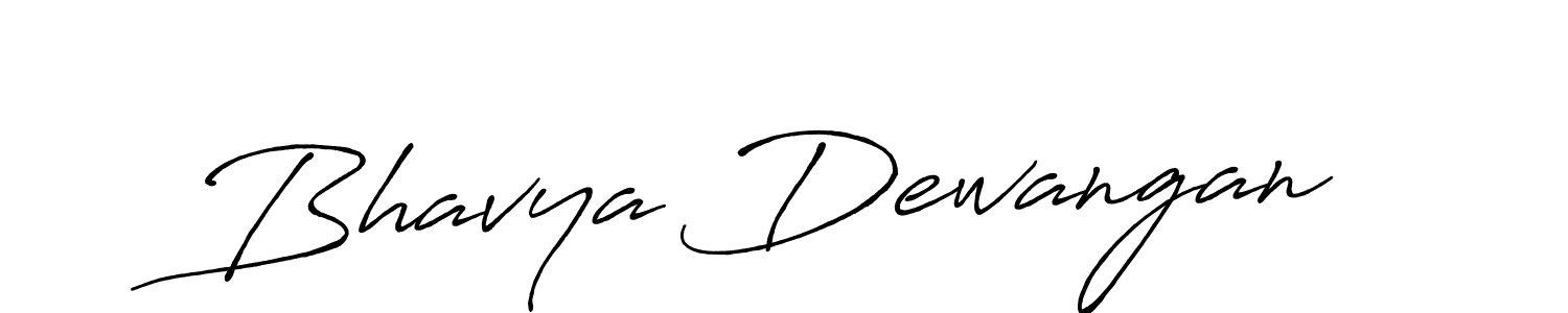 Bhavya Dewangan stylish signature style. Best Handwritten Sign (Antro_Vectra_Bolder) for my name. Handwritten Signature Collection Ideas for my name Bhavya Dewangan. Bhavya Dewangan signature style 7 images and pictures png