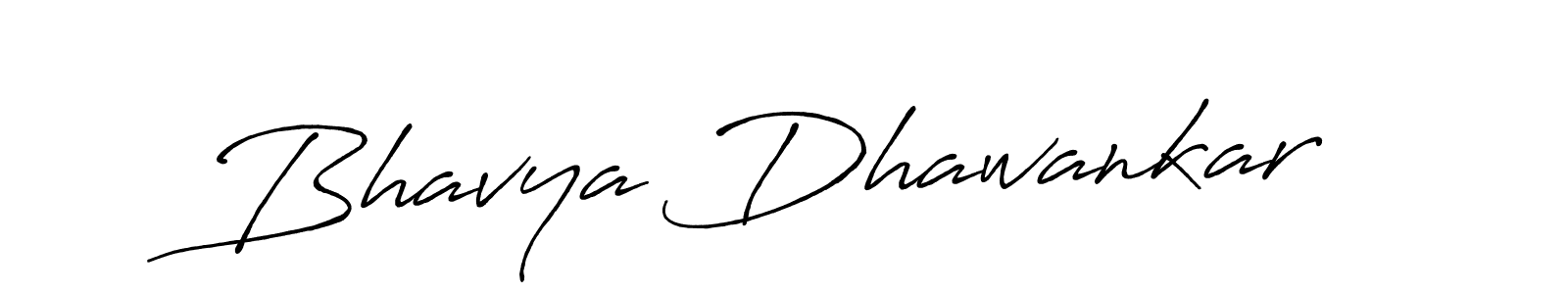 Bhavya Dhawankar stylish signature style. Best Handwritten Sign (Antro_Vectra_Bolder) for my name. Handwritten Signature Collection Ideas for my name Bhavya Dhawankar. Bhavya Dhawankar signature style 7 images and pictures png