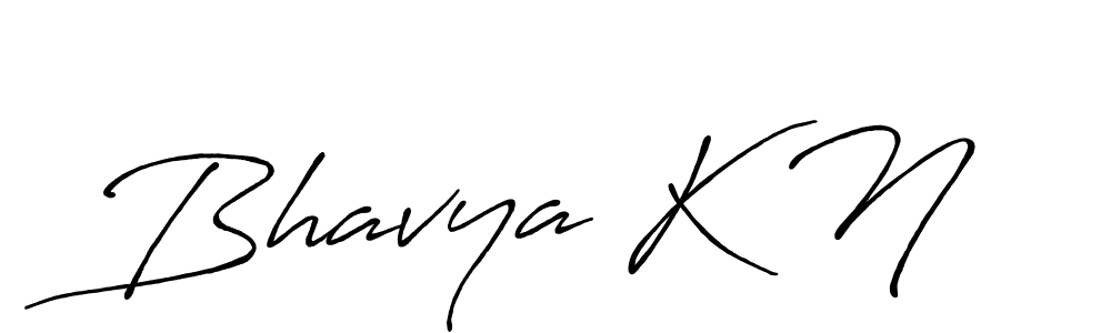 Design your own signature with our free online signature maker. With this signature software, you can create a handwritten (Antro_Vectra_Bolder) signature for name Bhavya K N. Bhavya K N signature style 7 images and pictures png