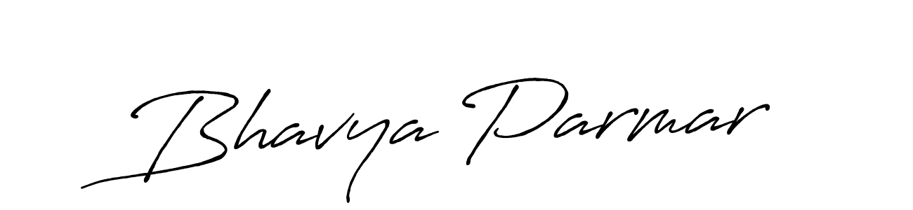 How to make Bhavya Parmar signature? Antro_Vectra_Bolder is a professional autograph style. Create handwritten signature for Bhavya Parmar name. Bhavya Parmar signature style 7 images and pictures png