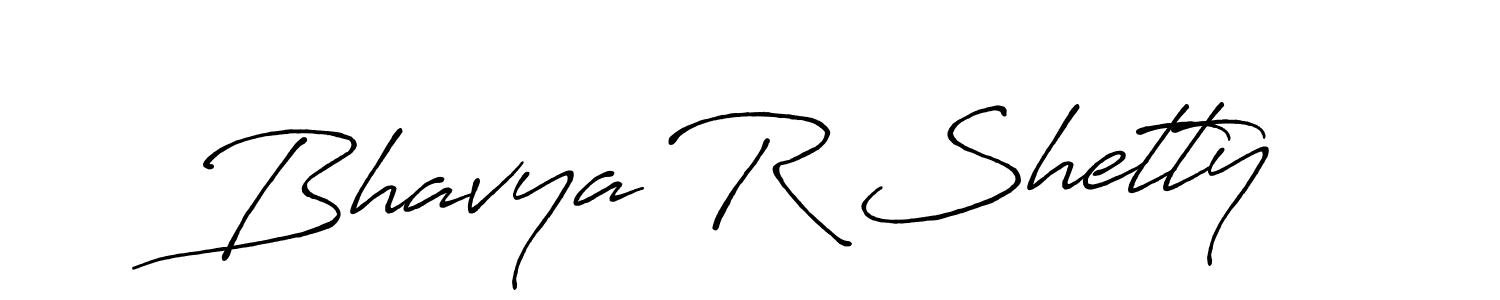 Design your own signature with our free online signature maker. With this signature software, you can create a handwritten (Antro_Vectra_Bolder) signature for name Bhavya R Shetty. Bhavya R Shetty signature style 7 images and pictures png