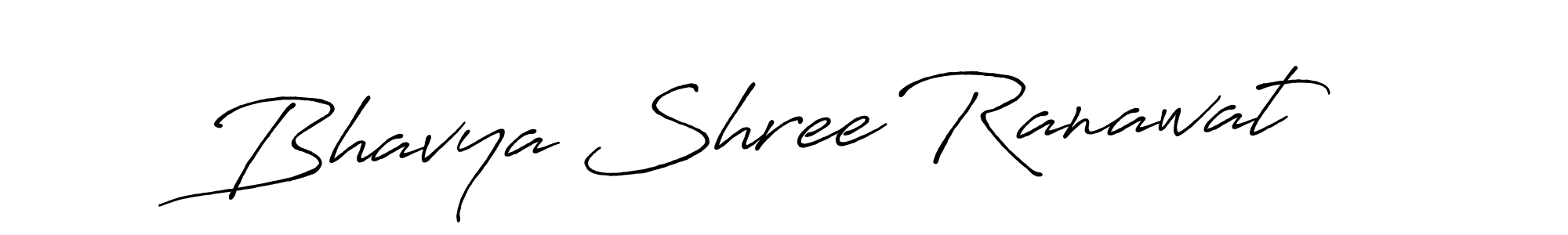 How to make Bhavya Shree Ranawat signature? Antro_Vectra_Bolder is a professional autograph style. Create handwritten signature for Bhavya Shree Ranawat name. Bhavya Shree Ranawat signature style 7 images and pictures png