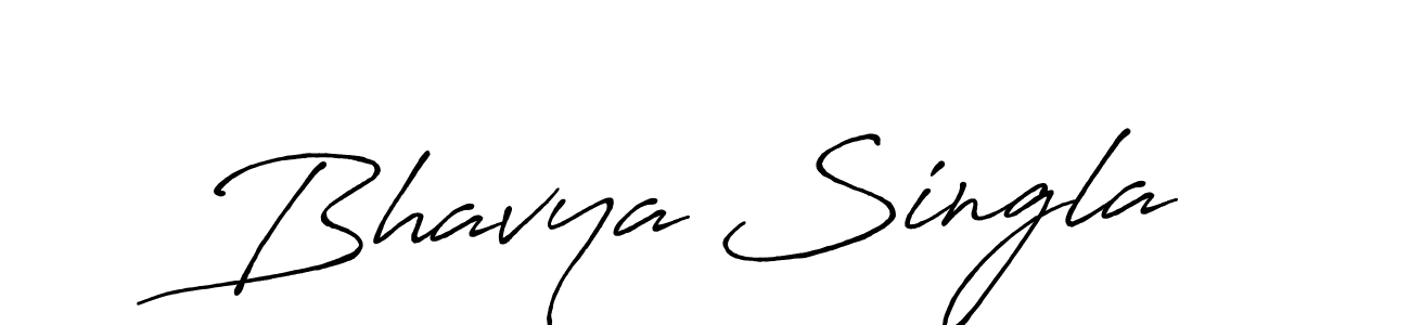 Bhavya Singla stylish signature style. Best Handwritten Sign (Antro_Vectra_Bolder) for my name. Handwritten Signature Collection Ideas for my name Bhavya Singla. Bhavya Singla signature style 7 images and pictures png
