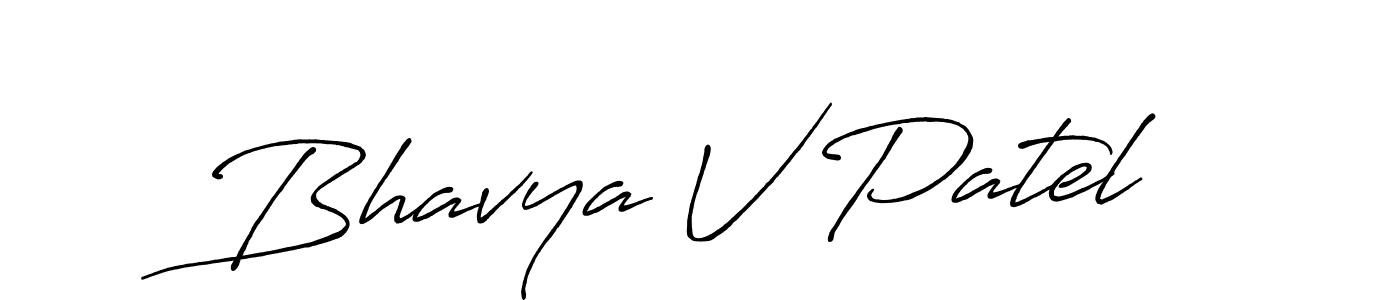 Make a short Bhavya V Patel signature style. Manage your documents anywhere anytime using Antro_Vectra_Bolder. Create and add eSignatures, submit forms, share and send files easily. Bhavya V Patel signature style 7 images and pictures png