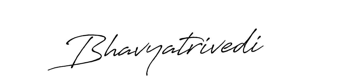 Use a signature maker to create a handwritten signature online. With this signature software, you can design (Antro_Vectra_Bolder) your own signature for name Bhavyatrivedi. Bhavyatrivedi signature style 7 images and pictures png