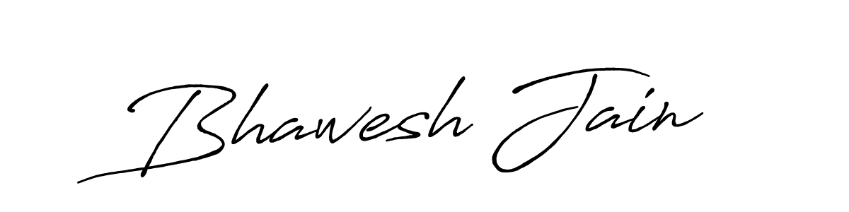 Design your own signature with our free online signature maker. With this signature software, you can create a handwritten (Antro_Vectra_Bolder) signature for name Bhawesh Jain. Bhawesh Jain signature style 7 images and pictures png