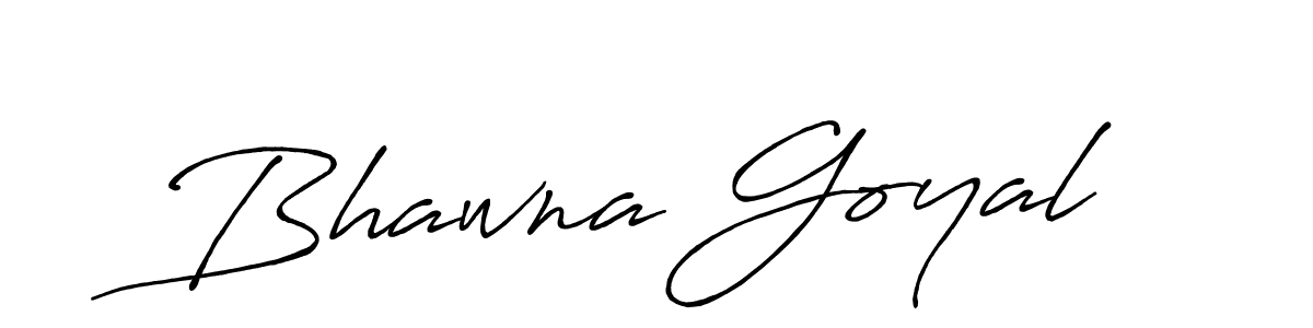 How to make Bhawna Goyal name signature. Use Antro_Vectra_Bolder style for creating short signs online. This is the latest handwritten sign. Bhawna Goyal signature style 7 images and pictures png