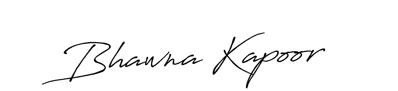 Make a beautiful signature design for name Bhawna Kapoor. With this signature (Antro_Vectra_Bolder) style, you can create a handwritten signature for free. Bhawna Kapoor signature style 7 images and pictures png