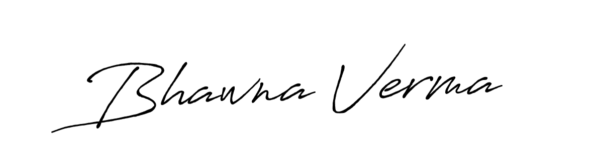 How to make Bhawna Verma name signature. Use Antro_Vectra_Bolder style for creating short signs online. This is the latest handwritten sign. Bhawna Verma signature style 7 images and pictures png