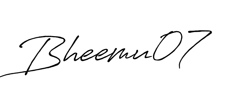 Also we have Bheemu07 name is the best signature style. Create professional handwritten signature collection using Antro_Vectra_Bolder autograph style. Bheemu07 signature style 7 images and pictures png