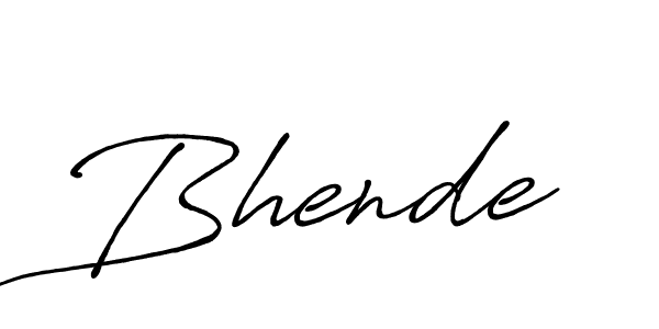 Make a beautiful signature design for name Bhende. With this signature (Antro_Vectra_Bolder) style, you can create a handwritten signature for free. Bhende signature style 7 images and pictures png