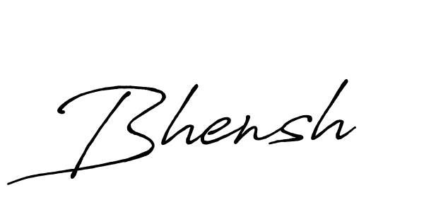 Use a signature maker to create a handwritten signature online. With this signature software, you can design (Antro_Vectra_Bolder) your own signature for name Bhensh. Bhensh signature style 7 images and pictures png