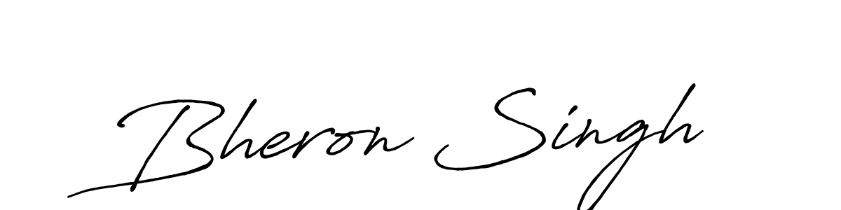 Make a beautiful signature design for name Bheron Singh. With this signature (Antro_Vectra_Bolder) style, you can create a handwritten signature for free. Bheron Singh signature style 7 images and pictures png