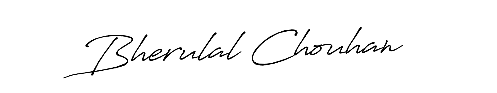 How to make Bherulal Chouhan name signature. Use Antro_Vectra_Bolder style for creating short signs online. This is the latest handwritten sign. Bherulal Chouhan signature style 7 images and pictures png