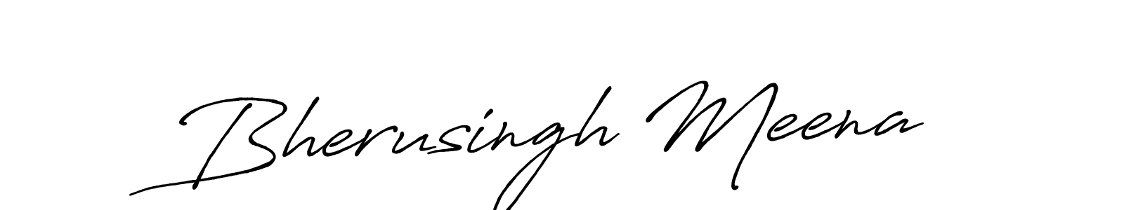 Make a beautiful signature design for name Bherusingh Meena. With this signature (Antro_Vectra_Bolder) style, you can create a handwritten signature for free. Bherusingh Meena signature style 7 images and pictures png