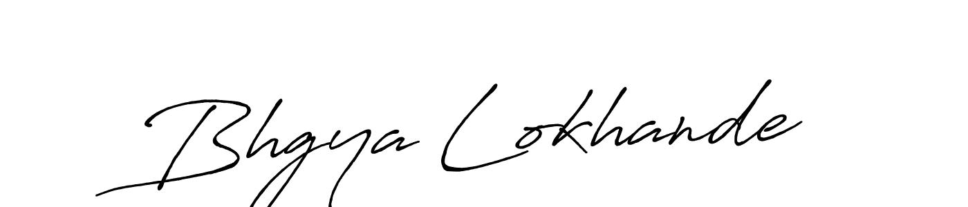 Antro_Vectra_Bolder is a professional signature style that is perfect for those who want to add a touch of class to their signature. It is also a great choice for those who want to make their signature more unique. Get Bhgya Lokhande name to fancy signature for free. Bhgya Lokhande signature style 7 images and pictures png