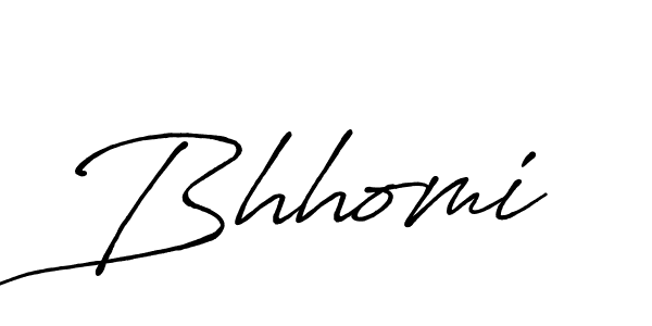 Use a signature maker to create a handwritten signature online. With this signature software, you can design (Antro_Vectra_Bolder) your own signature for name Bhhomi. Bhhomi signature style 7 images and pictures png