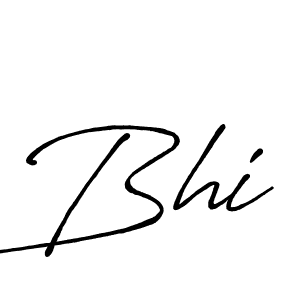 Bhi stylish signature style. Best Handwritten Sign (Antro_Vectra_Bolder) for my name. Handwritten Signature Collection Ideas for my name Bhi. Bhi signature style 7 images and pictures png