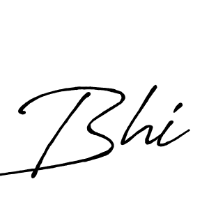 Bhi stylish signature style. Best Handwritten Sign (Antro_Vectra_Bolder) for my name. Handwritten Signature Collection Ideas for my name Bhi. Bhi signature style 7 images and pictures png