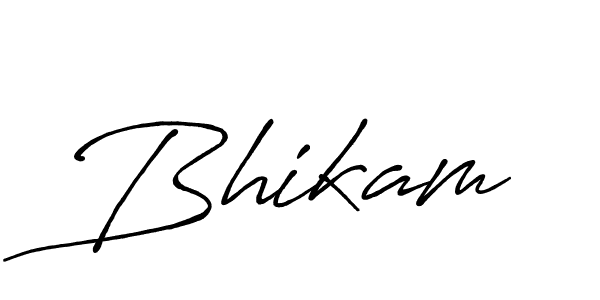 How to make Bhikam name signature. Use Antro_Vectra_Bolder style for creating short signs online. This is the latest handwritten sign. Bhikam signature style 7 images and pictures png