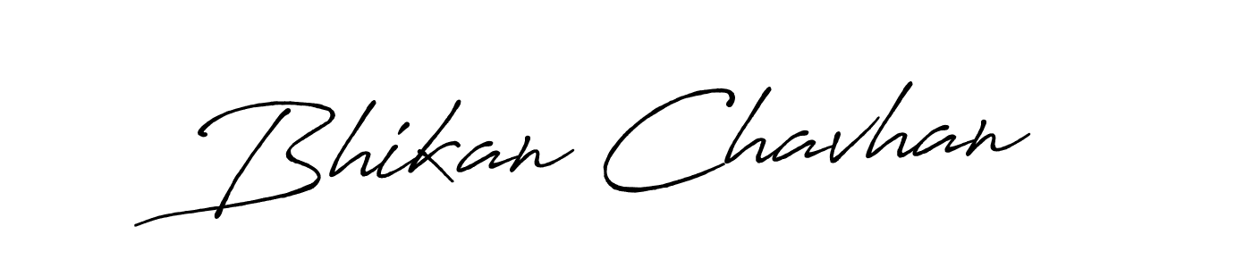 Make a beautiful signature design for name Bhikan Chavhan. With this signature (Antro_Vectra_Bolder) style, you can create a handwritten signature for free. Bhikan Chavhan signature style 7 images and pictures png