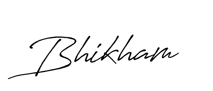Create a beautiful signature design for name Bhikham. With this signature (Antro_Vectra_Bolder) fonts, you can make a handwritten signature for free. Bhikham signature style 7 images and pictures png