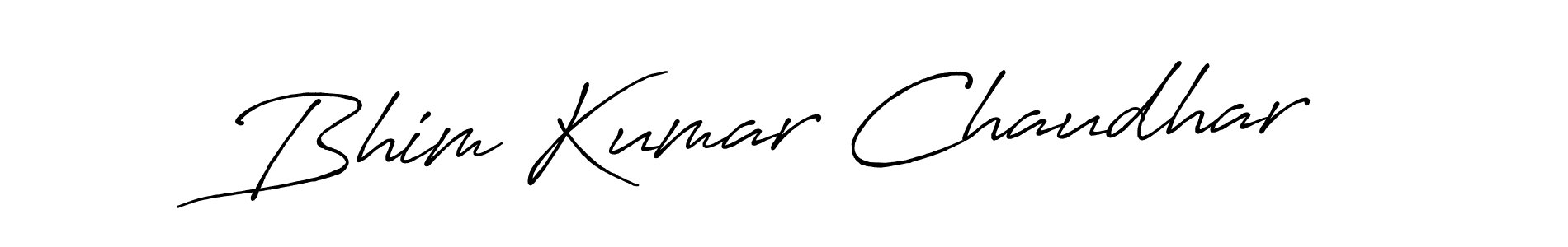 How to make Bhim Kumar Chaudhar name signature. Use Antro_Vectra_Bolder style for creating short signs online. This is the latest handwritten sign. Bhim Kumar Chaudhar signature style 7 images and pictures png
