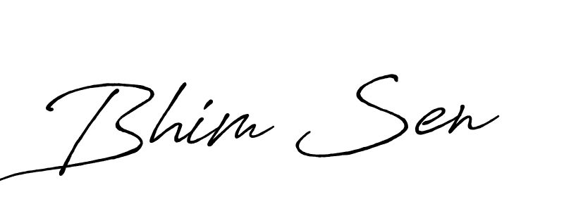 Make a beautiful signature design for name Bhim Sen. With this signature (Antro_Vectra_Bolder) style, you can create a handwritten signature for free. Bhim Sen signature style 7 images and pictures png