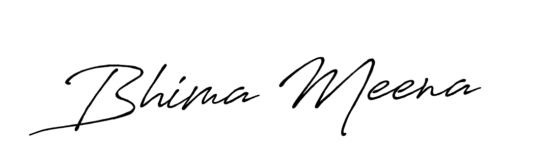Make a beautiful signature design for name Bhima Meena. With this signature (Antro_Vectra_Bolder) style, you can create a handwritten signature for free. Bhima Meena signature style 7 images and pictures png