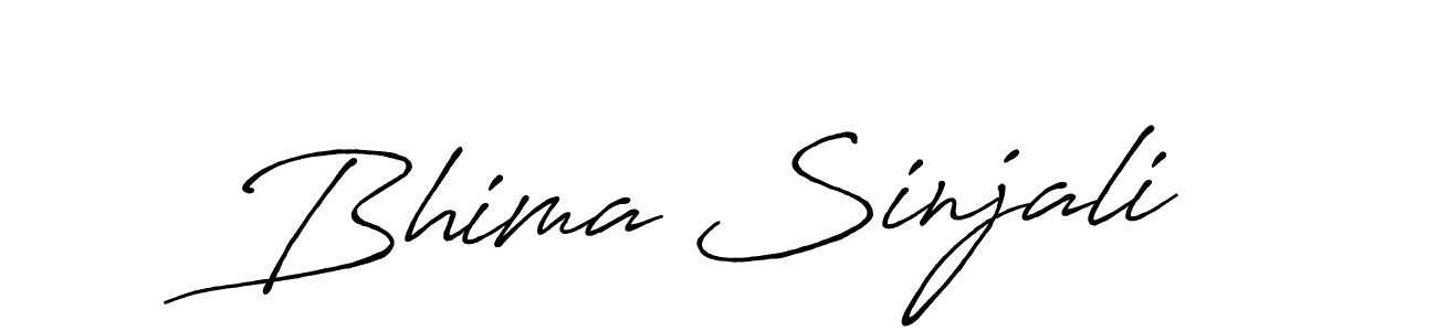 Make a beautiful signature design for name Bhima Sinjali. With this signature (Antro_Vectra_Bolder) style, you can create a handwritten signature for free. Bhima Sinjali signature style 7 images and pictures png