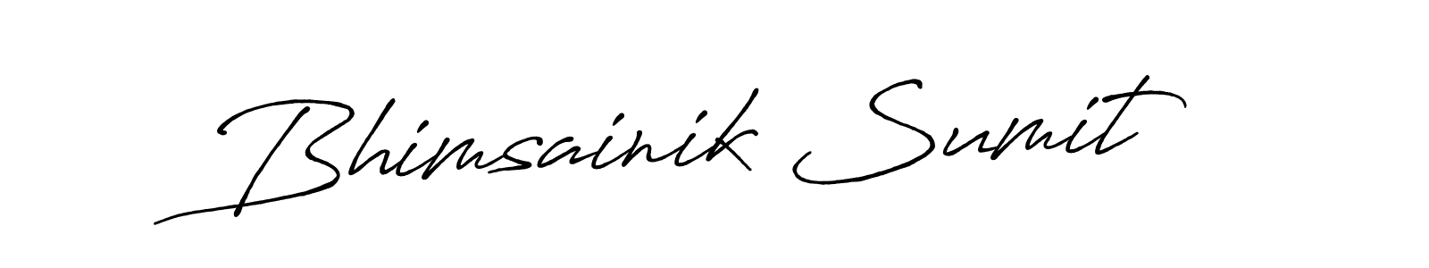 Bhimsainik Sumit stylish signature style. Best Handwritten Sign (Antro_Vectra_Bolder) for my name. Handwritten Signature Collection Ideas for my name Bhimsainik Sumit. Bhimsainik Sumit signature style 7 images and pictures png