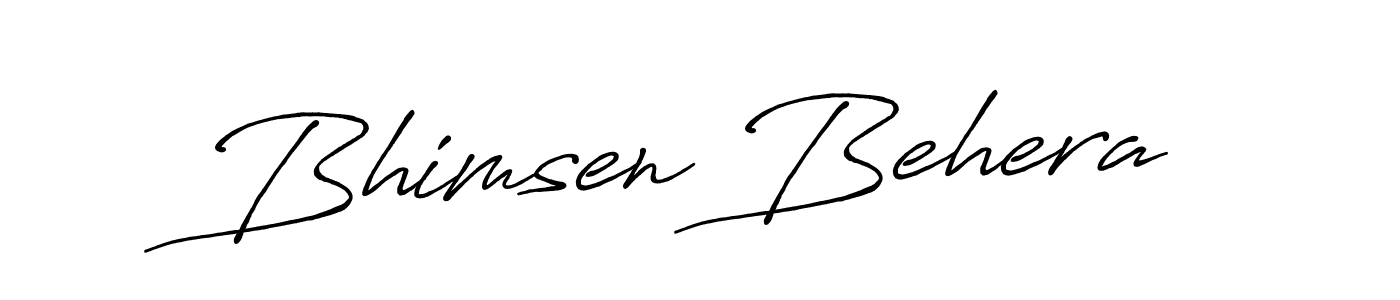 The best way (Antro_Vectra_Bolder) to make a short signature is to pick only two or three words in your name. The name Bhimsen Behera include a total of six letters. For converting this name. Bhimsen Behera signature style 7 images and pictures png
