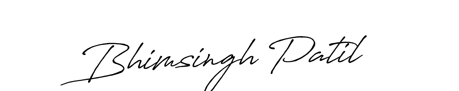 Also we have Bhimsingh Patil name is the best signature style. Create professional handwritten signature collection using Antro_Vectra_Bolder autograph style. Bhimsingh Patil signature style 7 images and pictures png