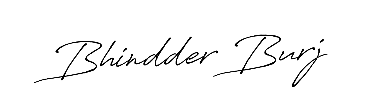 How to make Bhindder Burj name signature. Use Antro_Vectra_Bolder style for creating short signs online. This is the latest handwritten sign. Bhindder Burj signature style 7 images and pictures png