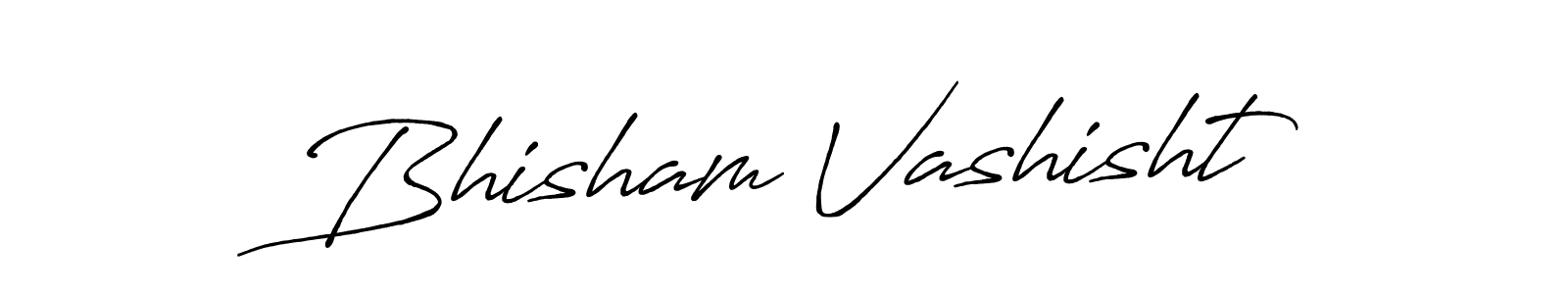 The best way (Antro_Vectra_Bolder) to make a short signature is to pick only two or three words in your name. The name Bhisham Vashisht include a total of six letters. For converting this name. Bhisham Vashisht signature style 7 images and pictures png