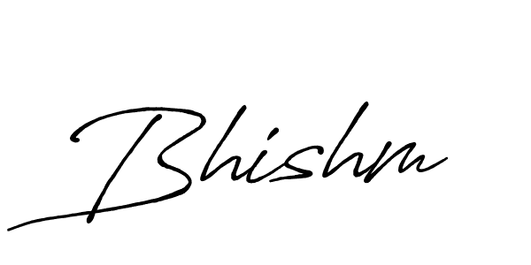 Design your own signature with our free online signature maker. With this signature software, you can create a handwritten (Antro_Vectra_Bolder) signature for name Bhishm. Bhishm signature style 7 images and pictures png