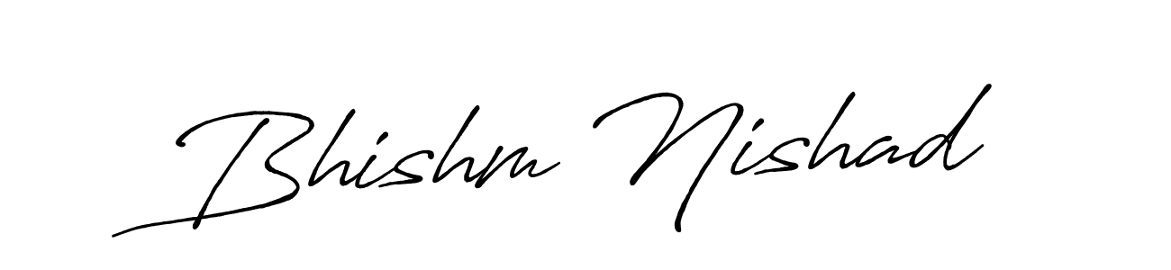 Here are the top 10 professional signature styles for the name Bhishm Nishad. These are the best autograph styles you can use for your name. Bhishm Nishad signature style 7 images and pictures png