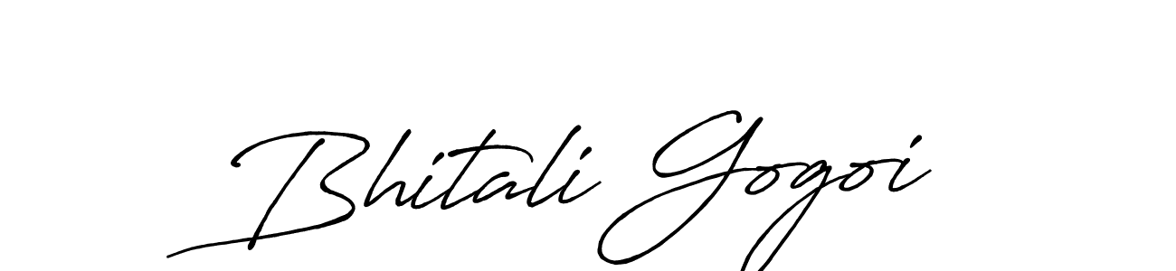 Also we have Bhitali Gogoi name is the best signature style. Create professional handwritten signature collection using Antro_Vectra_Bolder autograph style. Bhitali Gogoi signature style 7 images and pictures png