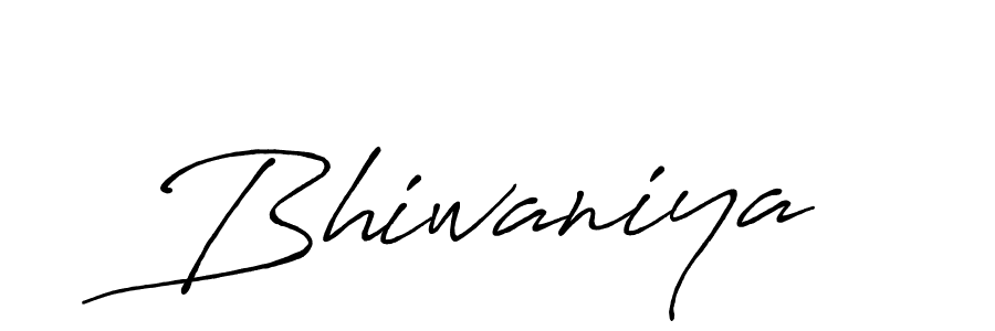 Create a beautiful signature design for name Bhiwaniya. With this signature (Antro_Vectra_Bolder) fonts, you can make a handwritten signature for free. Bhiwaniya signature style 7 images and pictures png
