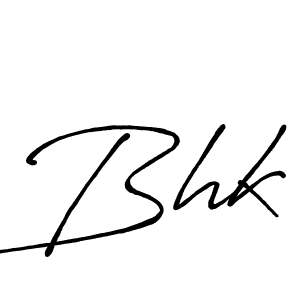 Design your own signature with our free online signature maker. With this signature software, you can create a handwritten (Antro_Vectra_Bolder) signature for name Bhk. Bhk signature style 7 images and pictures png