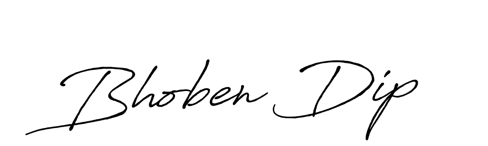 How to make Bhoben Dip signature? Antro_Vectra_Bolder is a professional autograph style. Create handwritten signature for Bhoben Dip name. Bhoben Dip signature style 7 images and pictures png