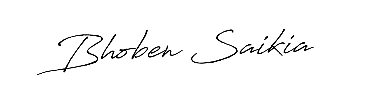 Bhoben Saikia stylish signature style. Best Handwritten Sign (Antro_Vectra_Bolder) for my name. Handwritten Signature Collection Ideas for my name Bhoben Saikia. Bhoben Saikia signature style 7 images and pictures png