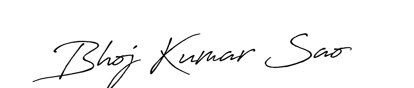 Make a beautiful signature design for name Bhoj Kumar Sao. With this signature (Antro_Vectra_Bolder) style, you can create a handwritten signature for free. Bhoj Kumar Sao signature style 7 images and pictures png