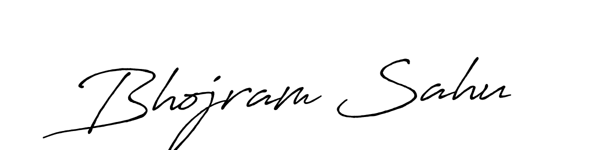 Make a beautiful signature design for name Bhojram Sahu. With this signature (Antro_Vectra_Bolder) style, you can create a handwritten signature for free. Bhojram Sahu signature style 7 images and pictures png