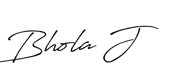 It looks lik you need a new signature style for name Bhola J. Design unique handwritten (Antro_Vectra_Bolder) signature with our free signature maker in just a few clicks. Bhola J signature style 7 images and pictures png