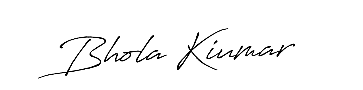 Use a signature maker to create a handwritten signature online. With this signature software, you can design (Antro_Vectra_Bolder) your own signature for name Bhola Kiumar. Bhola Kiumar signature style 7 images and pictures png