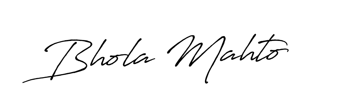 It looks lik you need a new signature style for name Bhola Mahto. Design unique handwritten (Antro_Vectra_Bolder) signature with our free signature maker in just a few clicks. Bhola Mahto signature style 7 images and pictures png