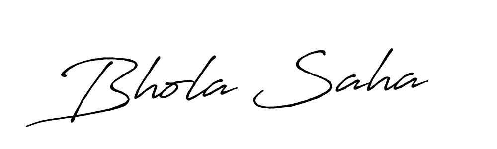 Create a beautiful signature design for name Bhola Saha. With this signature (Antro_Vectra_Bolder) fonts, you can make a handwritten signature for free. Bhola Saha signature style 7 images and pictures png